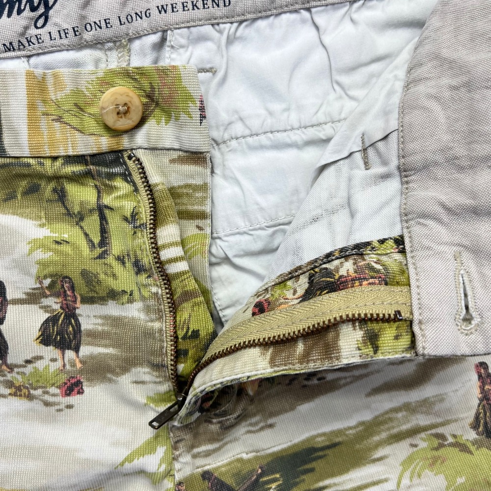 Tommy Bahama Shorts Mens 32 Green Stretch Bedford Bay Ko Olina Hawaiian Aloha - Picture 3 of 15